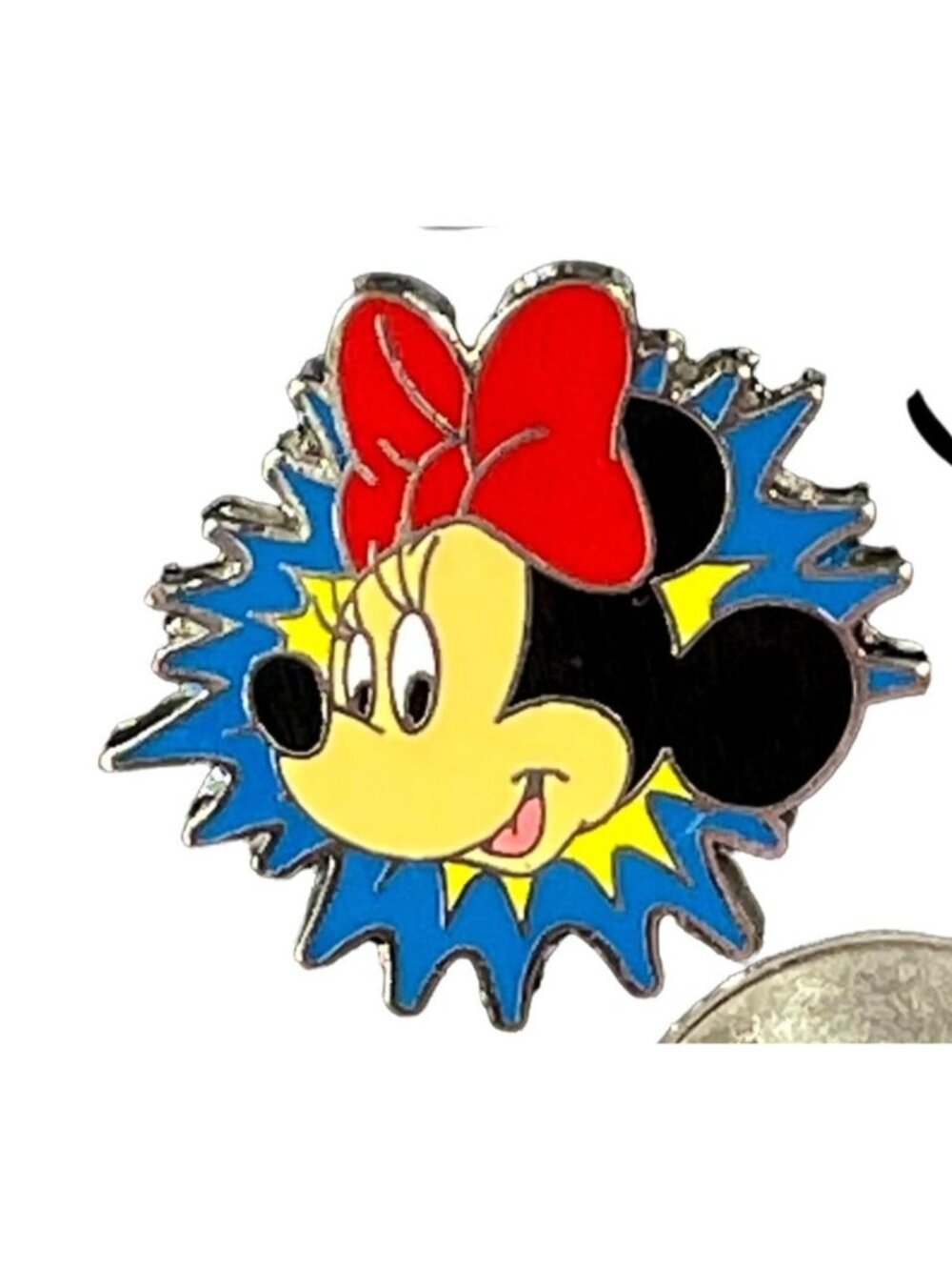 Disney Minnie Mouse Trading Pin Hair Bow Starburst Lapel Pin Brooch Badge Pin